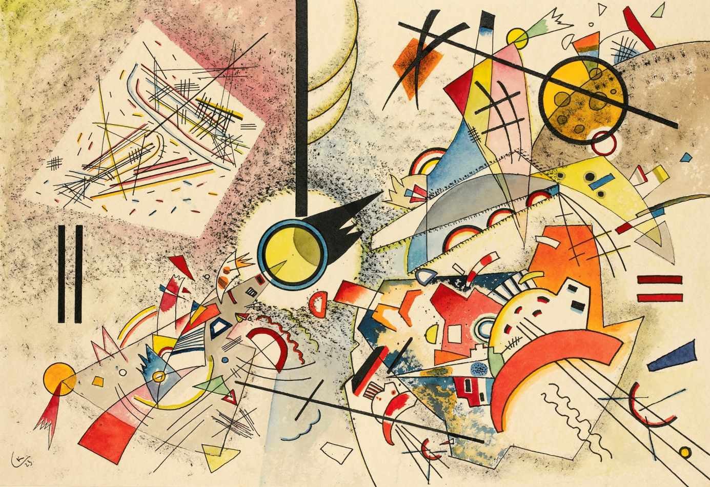 Arte: Wassily Kandinsky, Aquarela movimentada (1923)