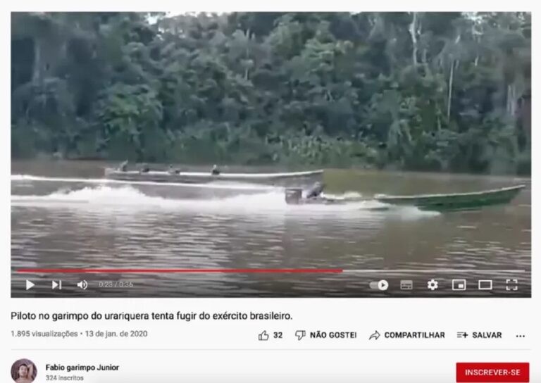 Piloto no garimpo do urariquera tenta fugir do exército brasileiro | Imagem: reprodução/BBC news Brasil