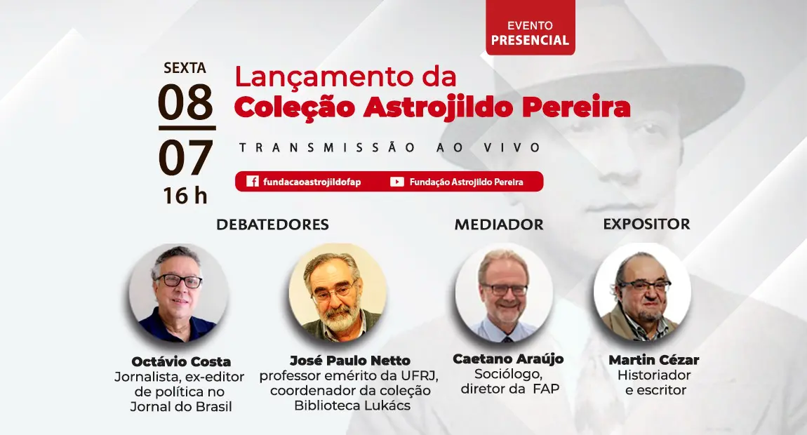 Lançamento da Coleção Astrojildo Pereira no Rio de Janeiro acontece no dia 8/7 | Arte: Fap